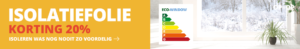 korting op isolatie raamfolie